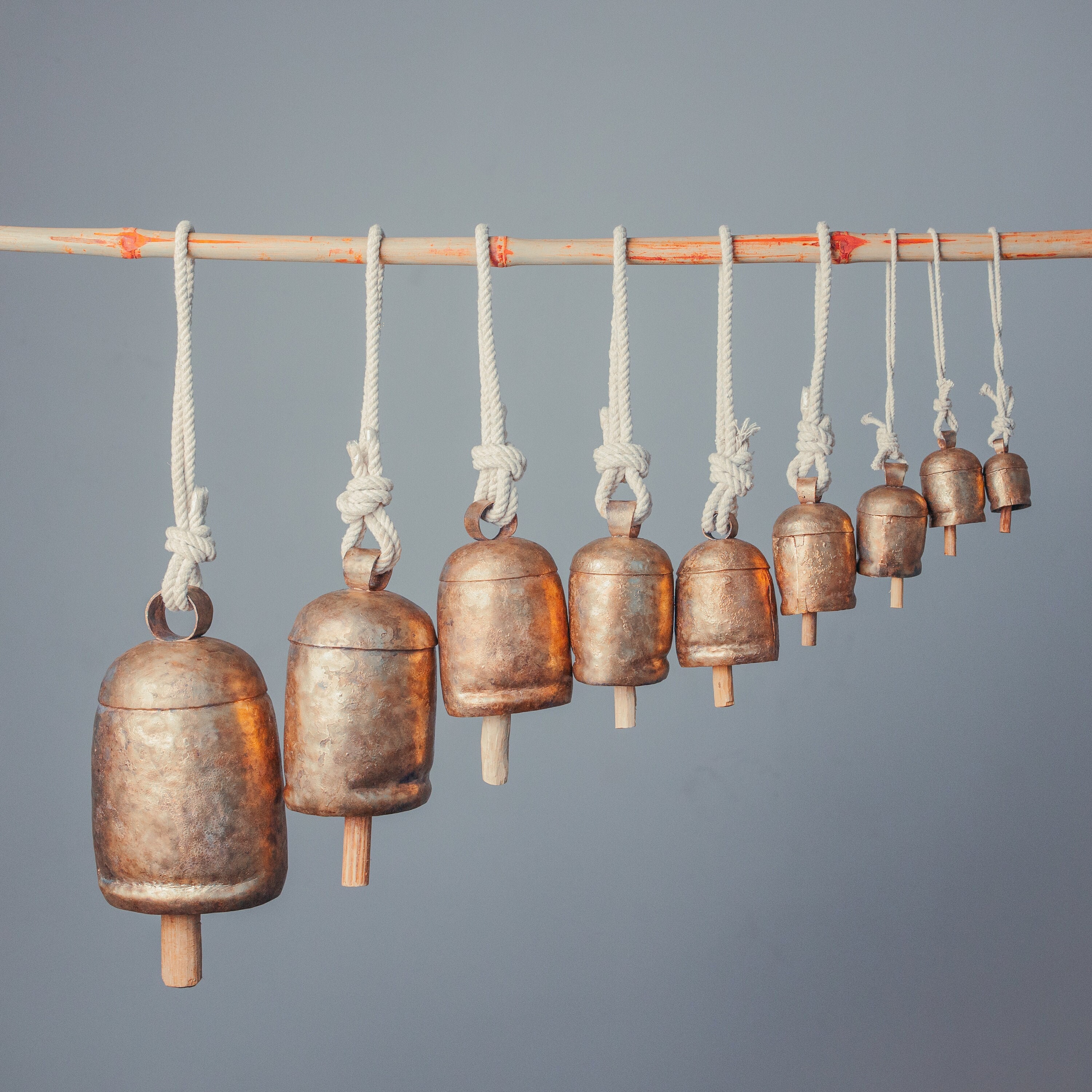 Handmade Small to Big brass Rustic Hanging Bells for Home Etsy