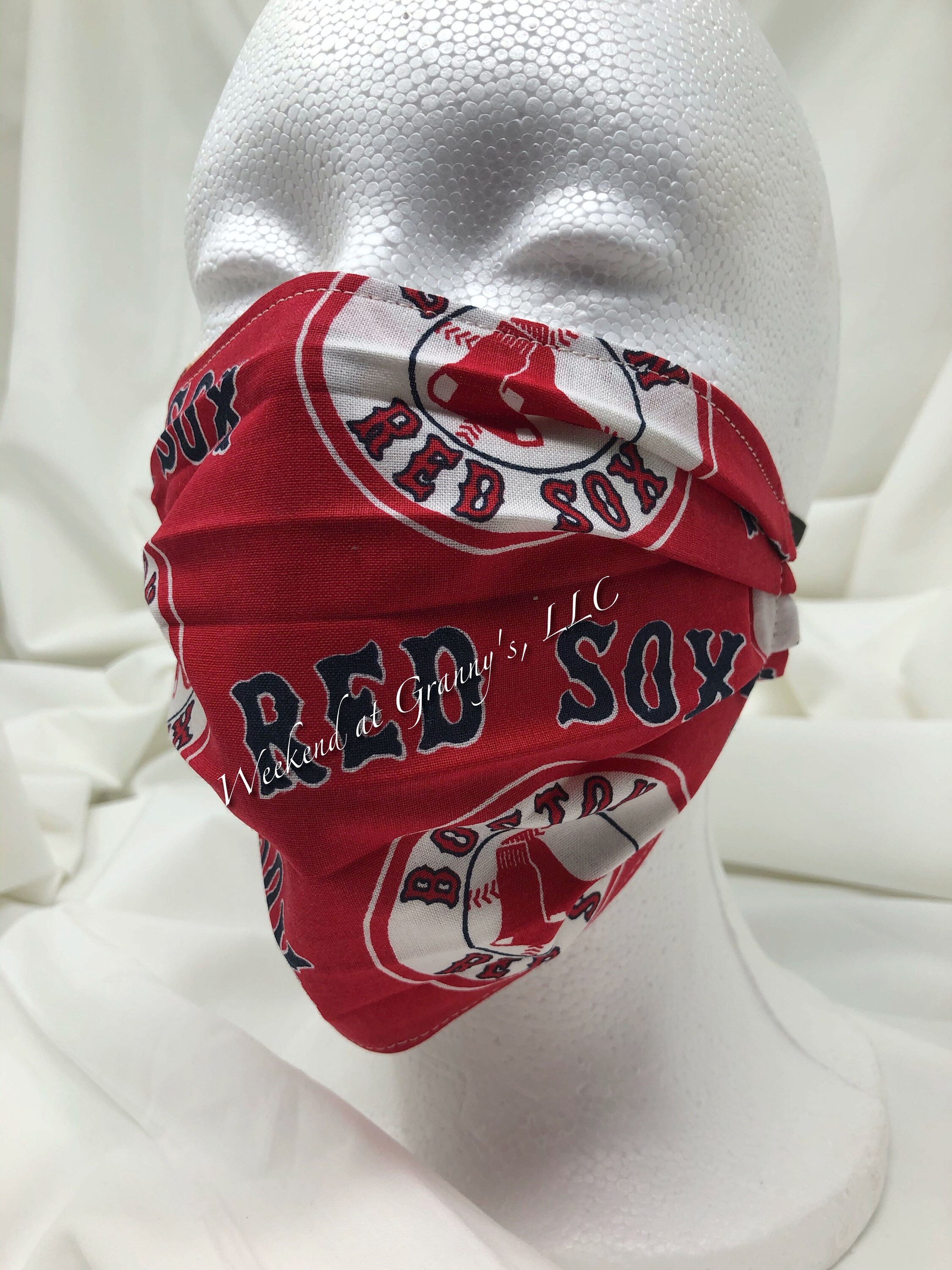 Cotton Face Mask Boston Red Sox Etsy