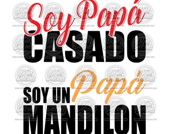Papa Casado - Papa Mandilon - Dia del Padre - Fathers Day Cut Files (Svg-Png-Studio-Jpg-Eps) For Cricut and Silhouette 2 Desgins