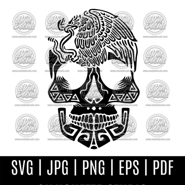 Mexican Sull - Mexico Sugar Skull - Cut File - Cricut - Silhouette - SVG