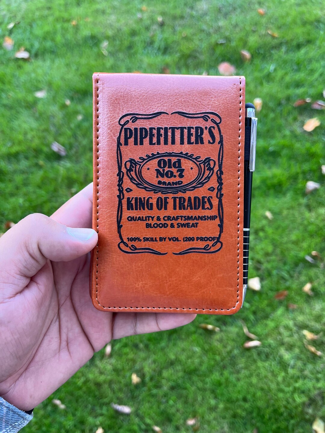 Custom Leather Notepad - Field Notes - Pipefitter Notepad - Etsy