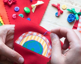 DIY Rainbow Bunting Kit | Personalized Home Decor Sewing Craft