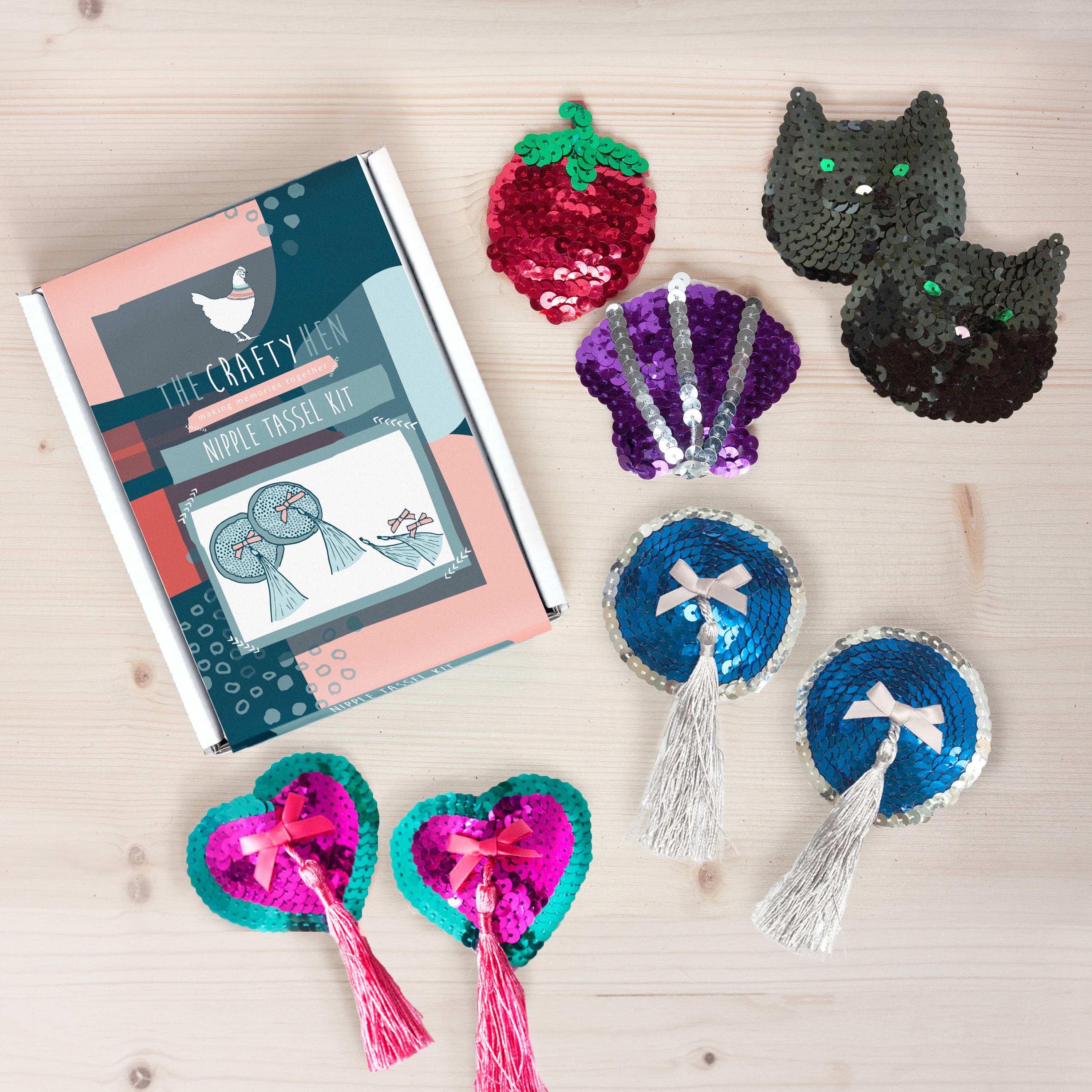 Nipple Tassel Making Kit | Make Your Own Nipple Tassels | Lovers Kit |  Burlesque Craft | Cheeky Anniversary Gift Idea | Date Night Idea - Etsy