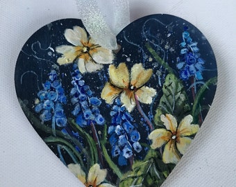 Flower  painted heart