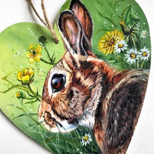 Rabbit painted heart