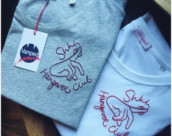 Club de la Resaca - Camiseta bordada a mano - Unisex/Mujer