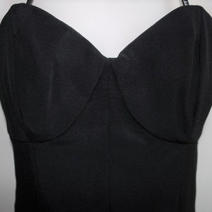 Vintage 80s Designer Nicole Miller Black BUSTIER Dress Size 4 image 1