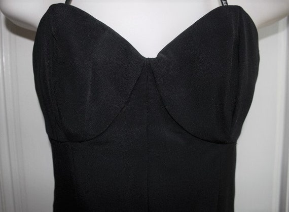 Vintage 80s Designer Nicole Miller Black BUSTIER … - image 1