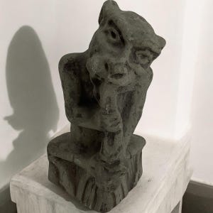 Vintage Notre Dame GARGOYLE Sculpture - Gothic Protector