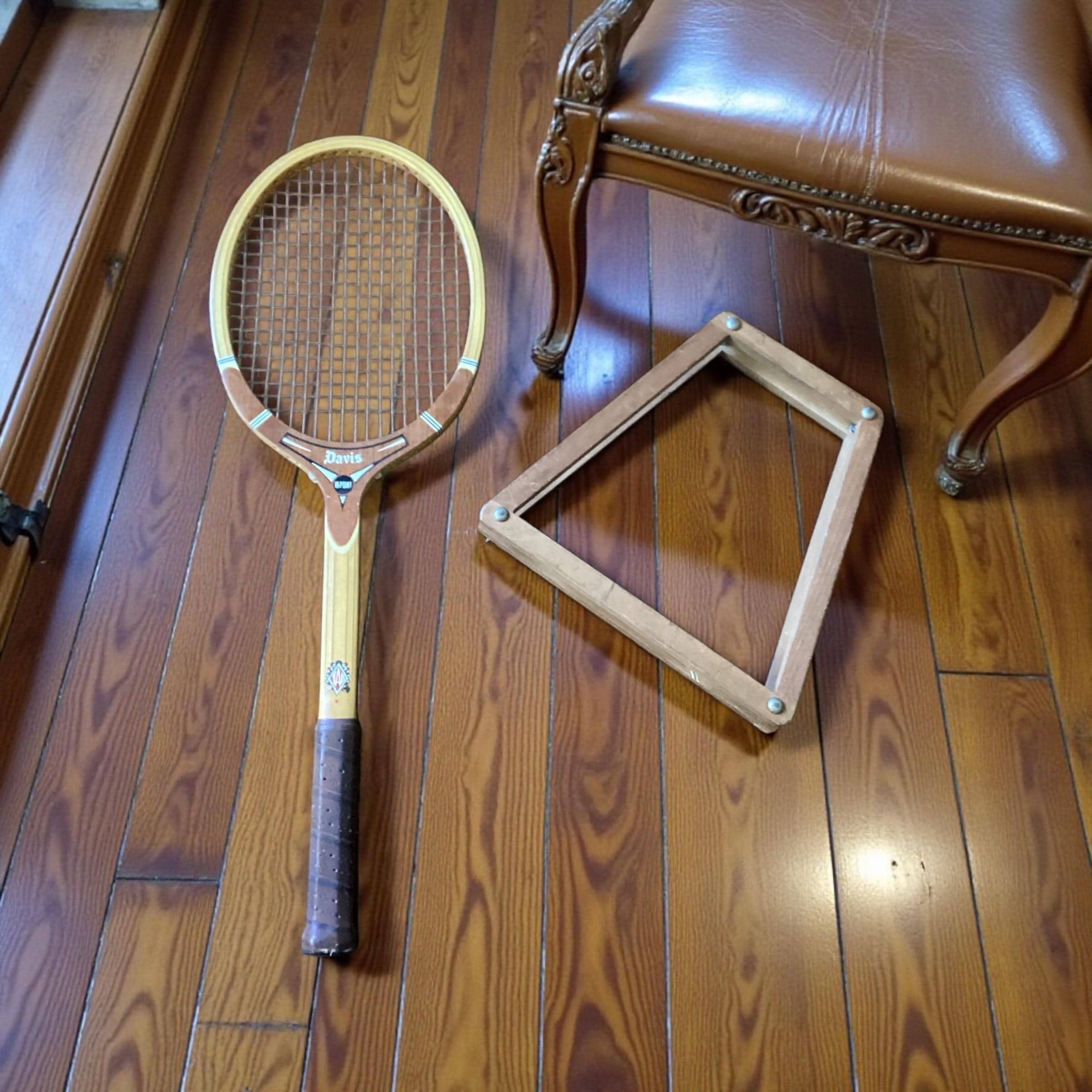 Vintage raquette de Tennis en bois Deluxe Imperial Davis avec