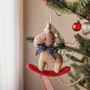 Decoração de árvore de Natal, Decoração de Natal feita à mão, Enfeites de Natal de crochê, Enfeites de Natal de crochê