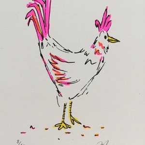 Chicken - Risograph Print - A5
