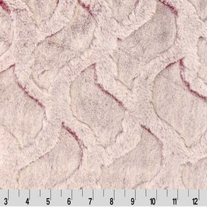 Luxe cuddle Bunny Bailey Vintage Rose / Minky fabric by the yard