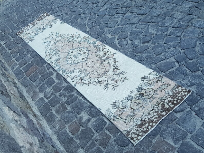 muted rug Runner Rug 291 x 60 cm n : 743 Vintage rug Turkish rug 9.5 x 1.9 Ft