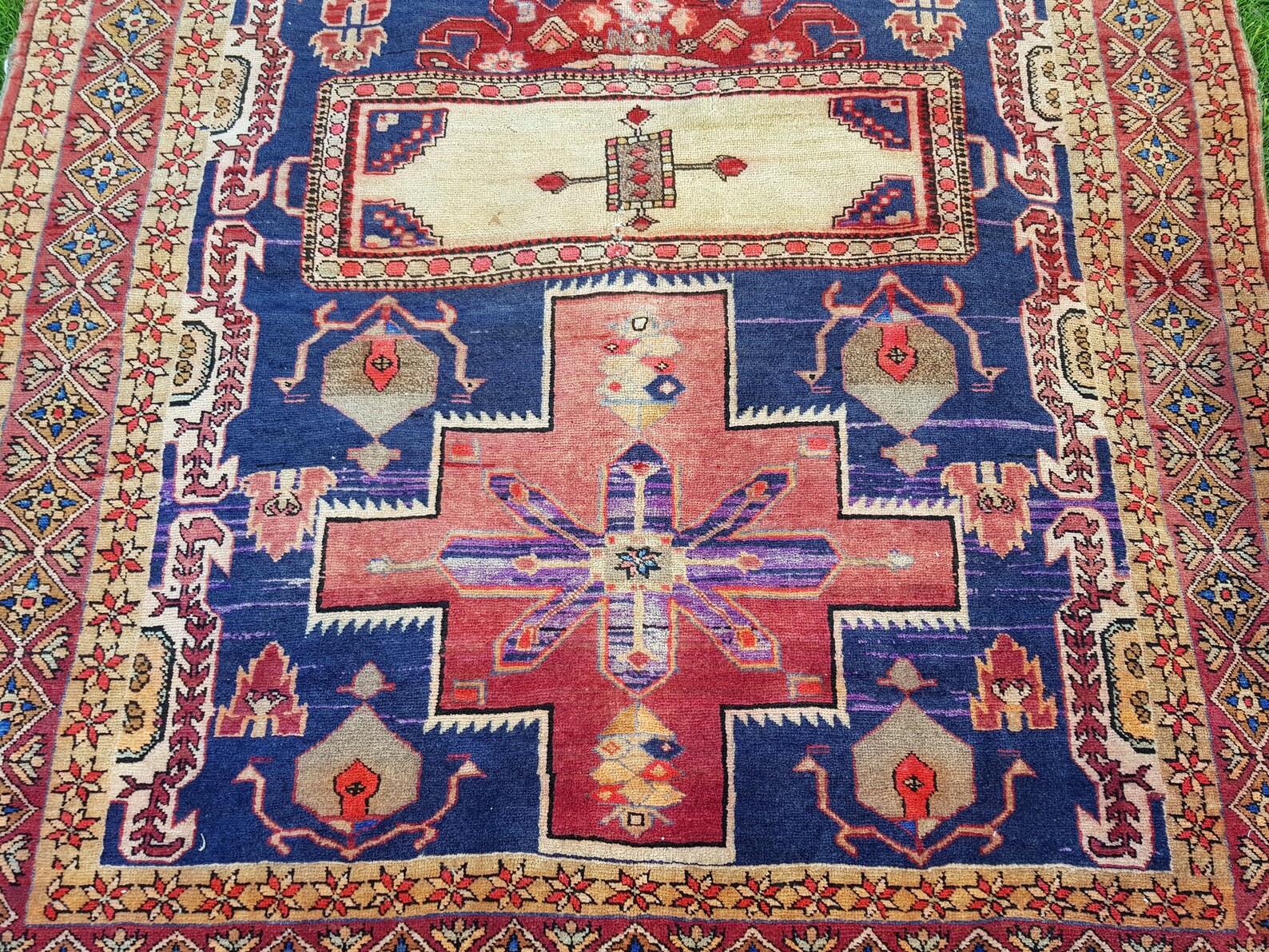 Turkish rug Large Area Rug Vintage Rug 10.2 x 4.6 ft Etsy