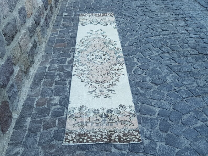 muted rug Runner Rug 291 x 60 cm n : 743 Vintage rug Turkish rug 9.5 x 1.9 Ft