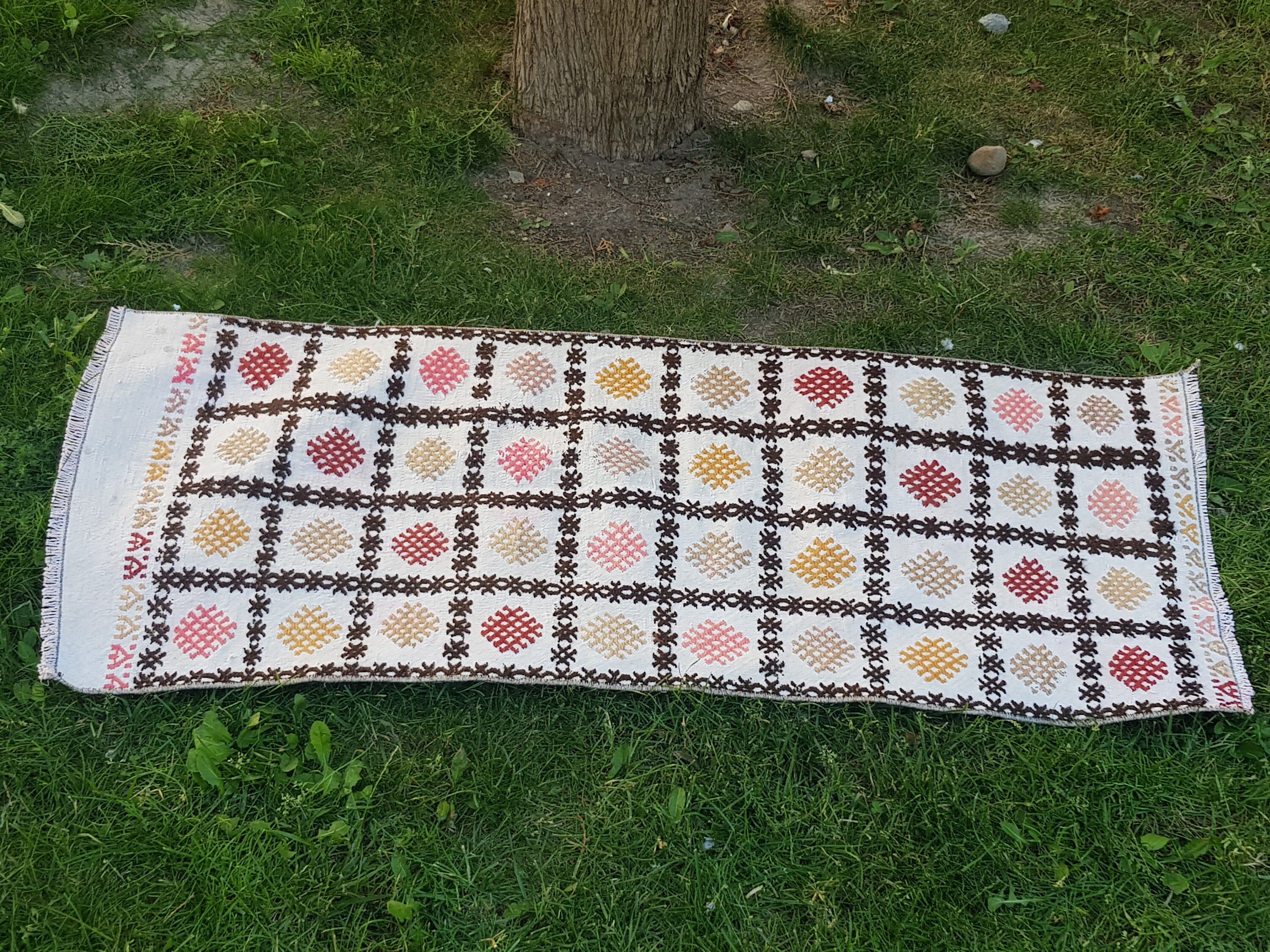 Turkish rug 4.1 x 1.9 feet Turkish Vintage Pink Rug Wool Hali Etsy