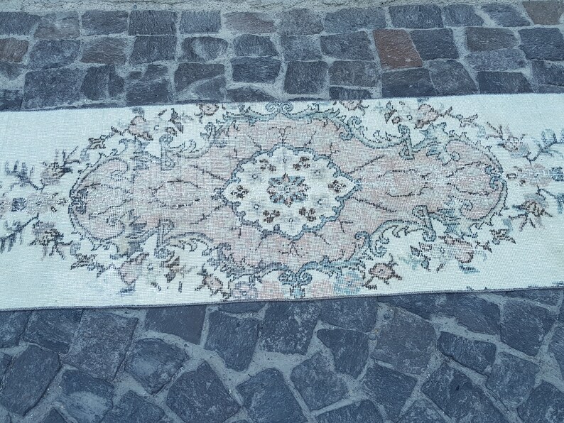 muted rug Runner Rug 291 x 60 cm n : 743 Vintage rug Turkish rug 9.5 x 1.9 Ft