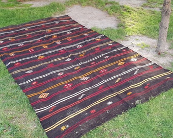 Area Rug Carpet, Turkish Rug, kilim Rug, Bohemian Rug, Rug, Handmade Rug,  Wool Rug !! FREE SHİPPİNG !! 370 x 120 cm 12.1 x 3.9 feet r131