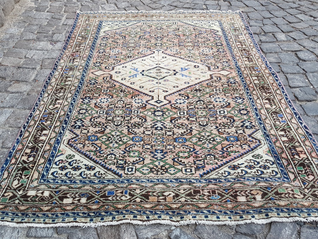Persian Rug Heritage Elegance Persian Pattern Mat Etsy