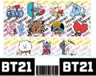 BTS BT21 Character A - Washi Tape - Masking Tape
