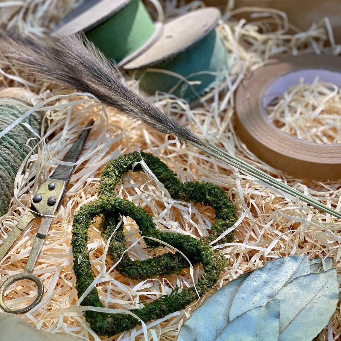 Sage Green & Moss Green Botanical Gift Wrap Set Etsy