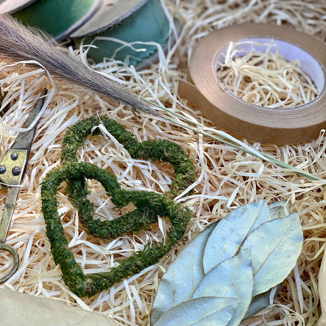 Sage Green & Moss Green Botanical Gift Wrap Set Etsy