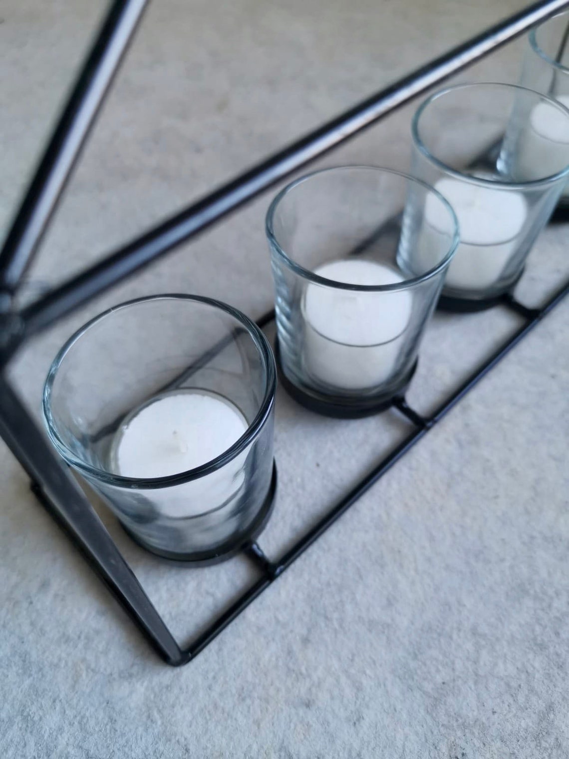 Black Metal Tealight Candle Holder Etsy
