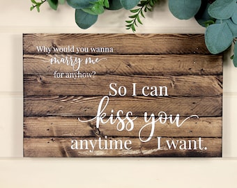 Sweet Home Alabama.So I Can Kiss You Anytime.Movie Quote Sign. Love Quote Sign.Wedding Gift Ideas for Couple.Wooden Wall Signs Love