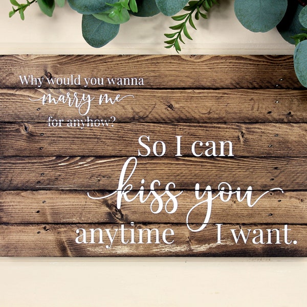 Sweet Home Alabama.So I Can Kiss You Anytime.Movie Quote Sign. Love Quote Sign.Wedding Gift Ideas for Couple.Wooden Wall Signs Love
