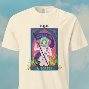 Knightcore Joan of Arc Comfort Colors | Funny Castlecore Female Knight | Minimalistic Risograph shirt | Unisex oversized | Medieval tshirt