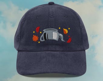 Over the Garden Wall Greg Teapot Corduroy Hat | Pottsfield Dad Hat | Rock Fact Gift | Wirt Cap | Custom Color Adjustable Embroidered