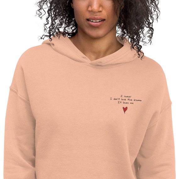 taylor swift peach cropped hoodie