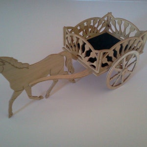 Horse and Buggy, wood kit, hobby, assemble