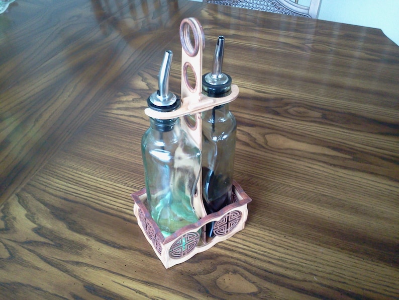 Oil and Vinegar Server Wood Kit Etsy