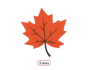 Mini Maple Leaf Machine Embroidery Design – Realistic Autumn Leaf ...
