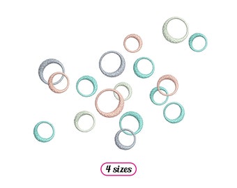 Schwimmende Blasen Maschinenstickerei - 4 Größen - INSTANT DOWNLOAD