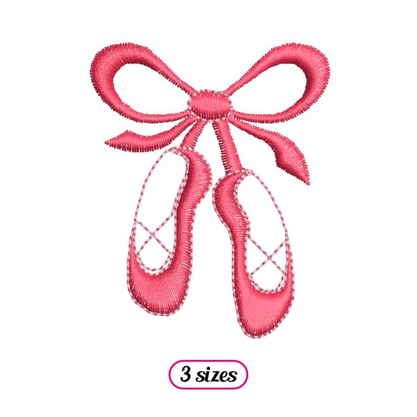 Mini Ballet Shoes Machine Embroidery design – Ballerina Pointe Dancing Shoes Ballet Tutu – Girl Dance Embroidery - INSTANT DOWNLOAD file