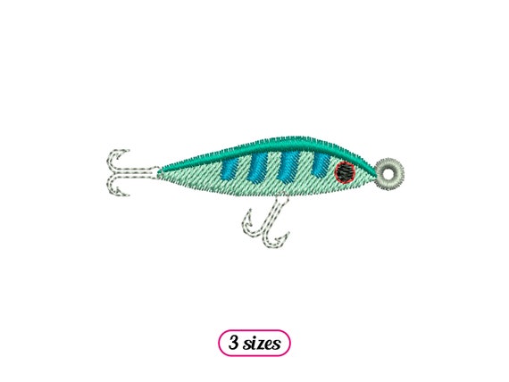 Mini Fishing Lure Machine Embroidery Design Fishing Lure Plug Hooks  Artificial Fish Bait Angling Baitfish INSTANT DOWNLOAD 