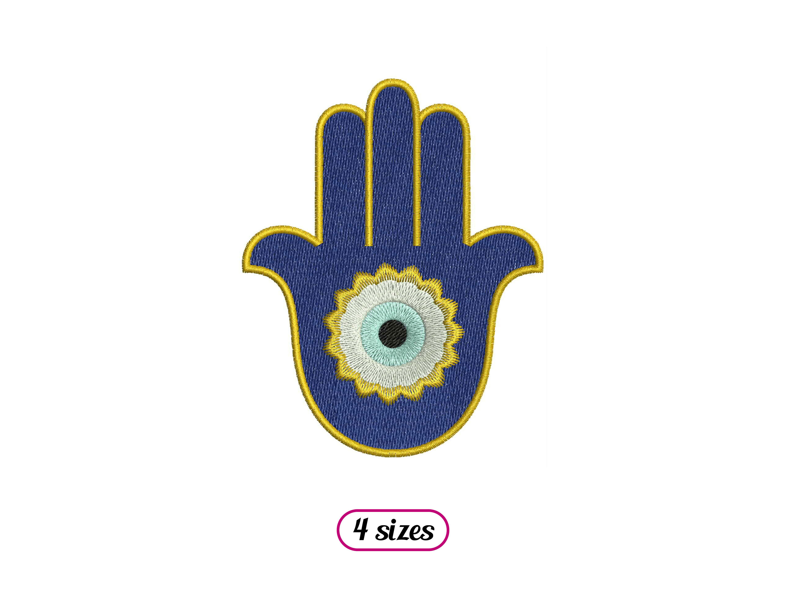 Hand of Fatima Machine Embroidery design - 4 sizes - INSTANT DOWNLOAD