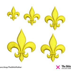 Mini Fleur De Lis Machine Embroidery Design Fleur De Lis Symbol Satin ...