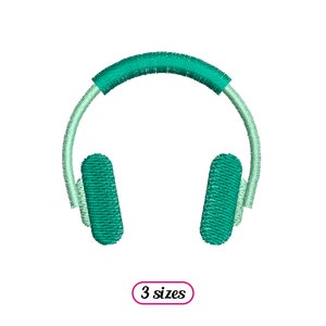 May include: Green and light green embroidered headphones. The image includes the text "3 sizes".