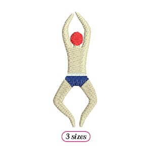 Male Swimmer Top View Machine Embroidery design - 3 sizes - INSTANT DOWNLOAD