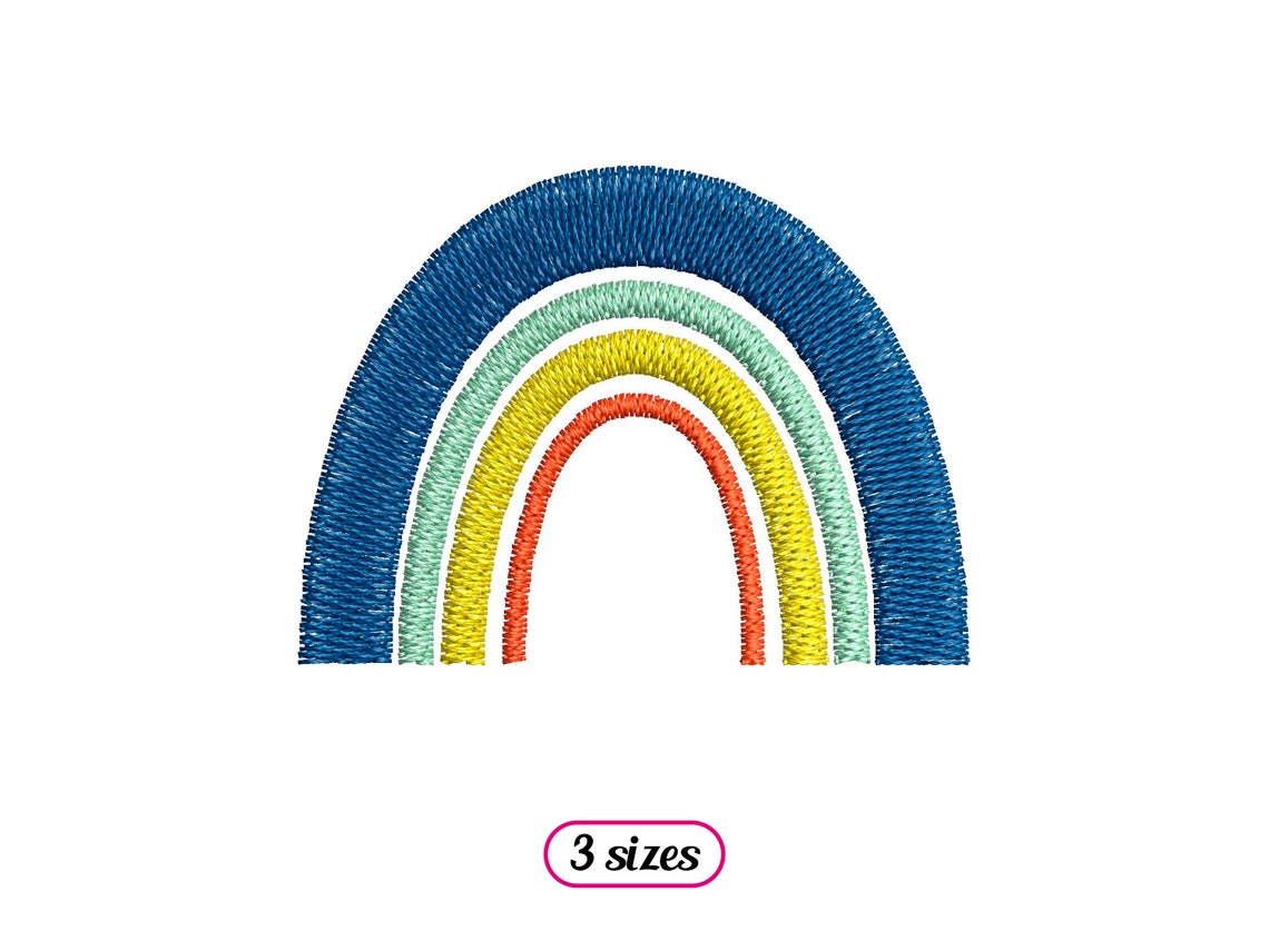 Mini Boho Rainbow Machine Embroidery Design – Small Rainbow Boho – Boho ...