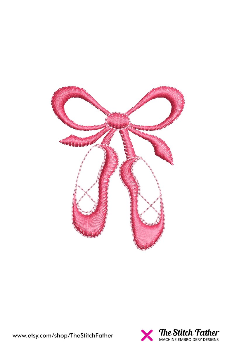 Mini Ballet Shoes Machine Embroidery Design Ballerina Pointe Etsy