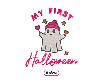 My First Halloween Logo Machine Embroidery design - 3 sizes - INSTANT DOWNLOAD
