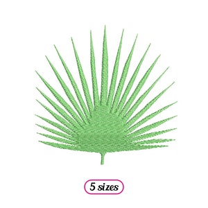 Fan Palm Leaf Machine Embroidery design - 5 sizes - INSTANT DOWNLOAD
