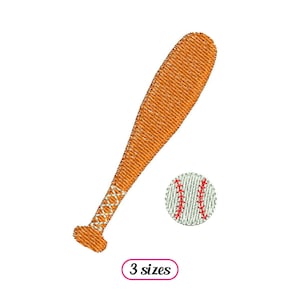 Mini Baseball Bat with Ball Machine Embroidery design – Baseball Batter – Batting Team Sport Equipment – Ball Game Player - INSTANT DOWNLOAD