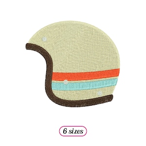 Motif de broderie Machine style vintage casque jet - 6 tailles - TÉLÉCHARGEMENT IMMÉDIAT