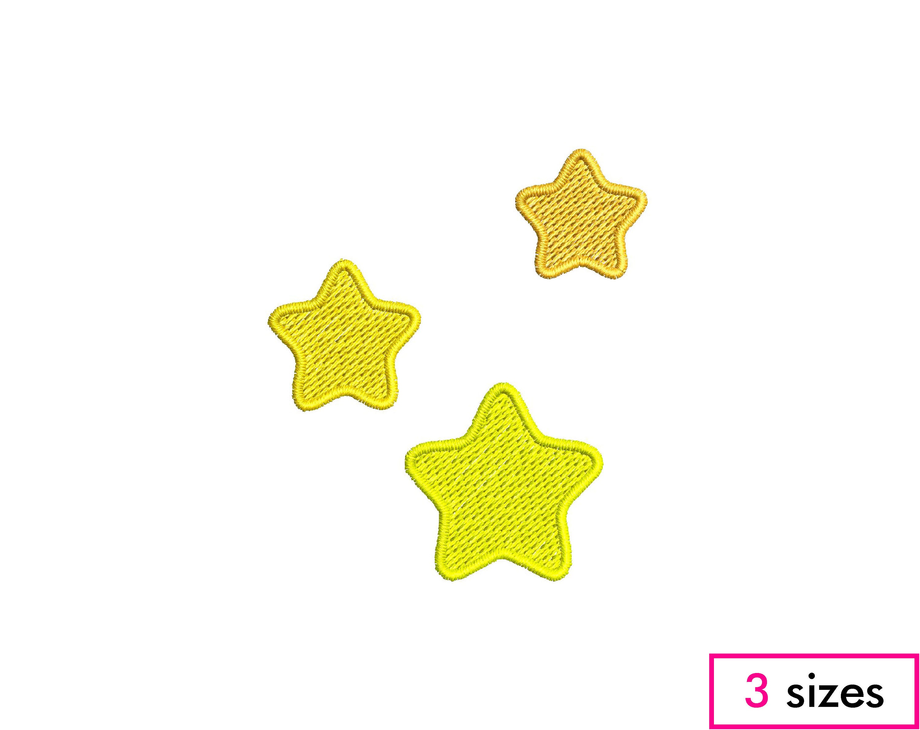 Mini Rounded Stars Machine Embroidery Design Group of Tree pic